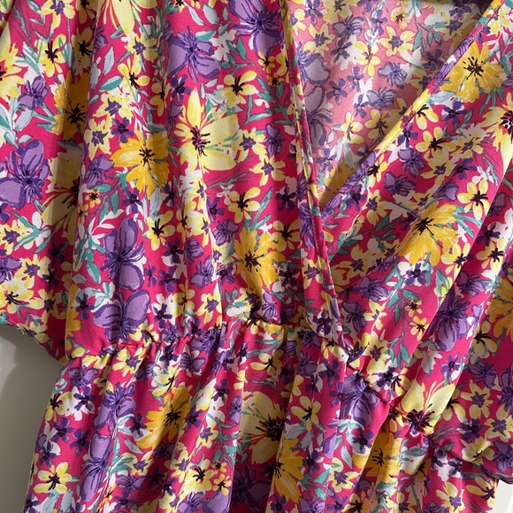 SHEIN Floral Pink and Yellow Dress - Picture 2 of 3